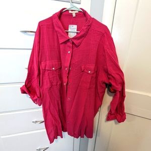 Bright Pink Linen Top